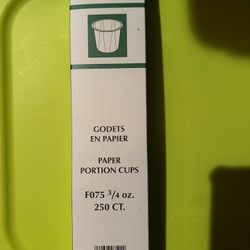 New Paper Portion Cups 3/4oz. 250 In Each Box. Also Used With Pill Crushers For Medicines. $4.00 Each.