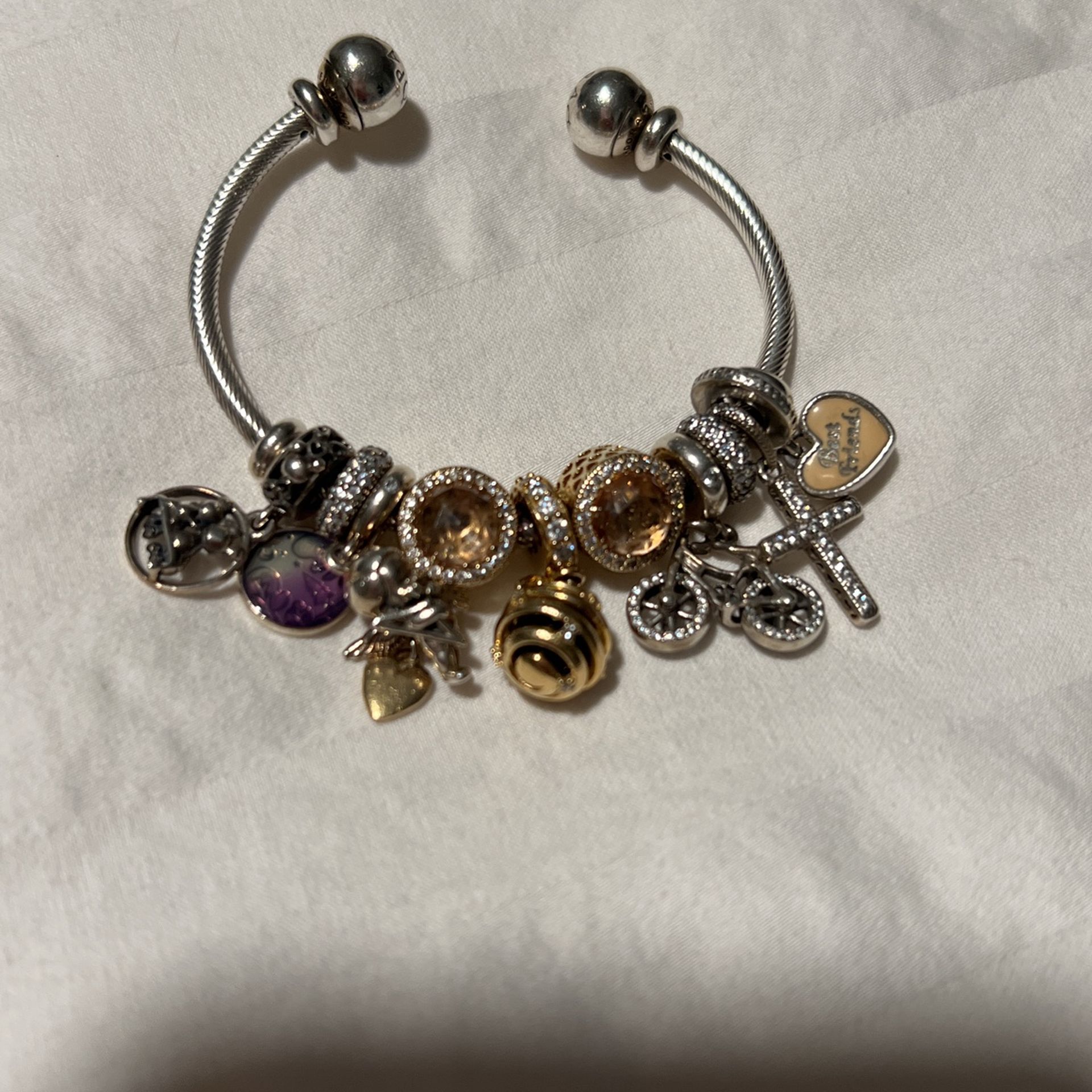 Pandora Bangle Plus Charm