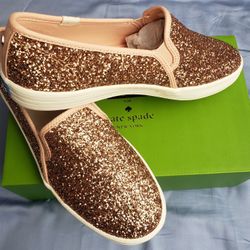 Kate spade double decker glitter sneakers