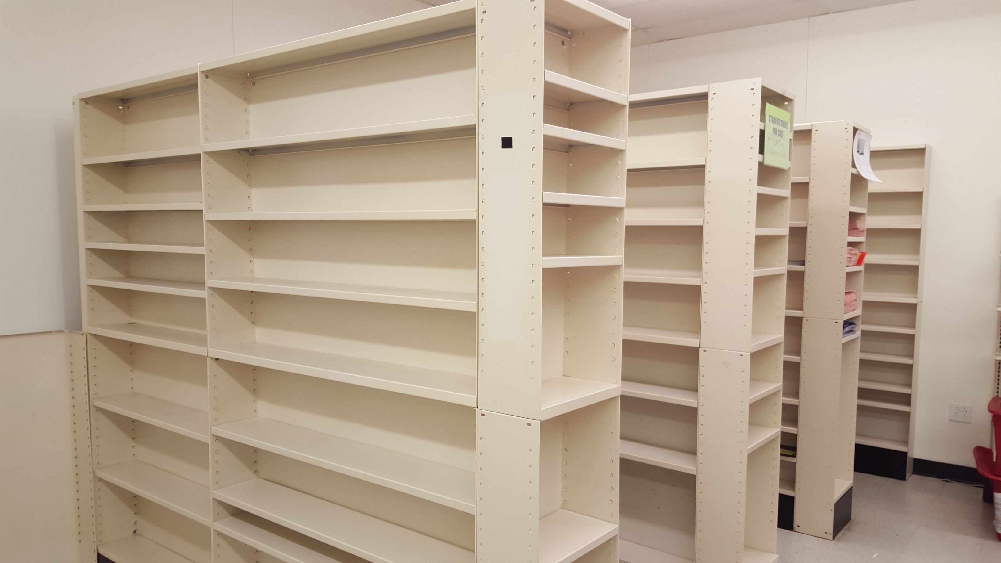 Metal Pharmacy shelving PRICE REDUCED