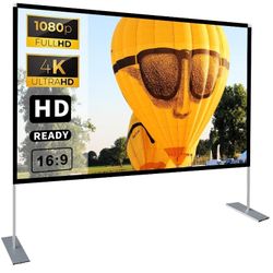 Projector Screen with Stand 100 inch 16:9 HD 4K