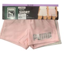 Puma Youth Girls Shorts Size XS (5/6) 2 PACK NEW WITH TAGS