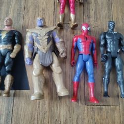 12 Inch Marvel Figurine Lot Of 5