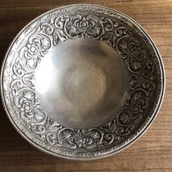 Vintage Wilton Armtale William & Mary Pewter Salad Fruit Bowl 