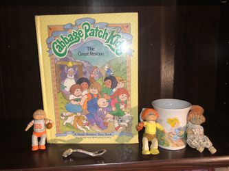 Cabbage Patch Kids doll , book, toy , mug spoon lot sale! Collectible toys!
