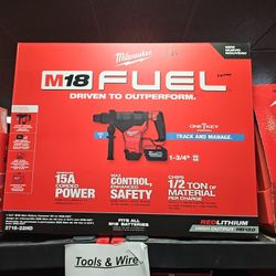 Milwaukee
M18 FUEL ONE-KEY 18V Lithium-Ion Brushless Cordless 1-3/4 in. SDS-MAX Rotary Hammer with Two 12.0 Ah Battery