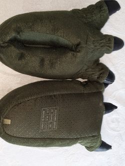 Children Dinosaur Slippers (Forest Green)