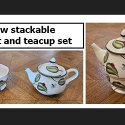 New stackable teapot and teacup set by Harry and David