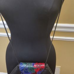 Carlos Falchi Multi-Colored Leather Crossbody Handbag 