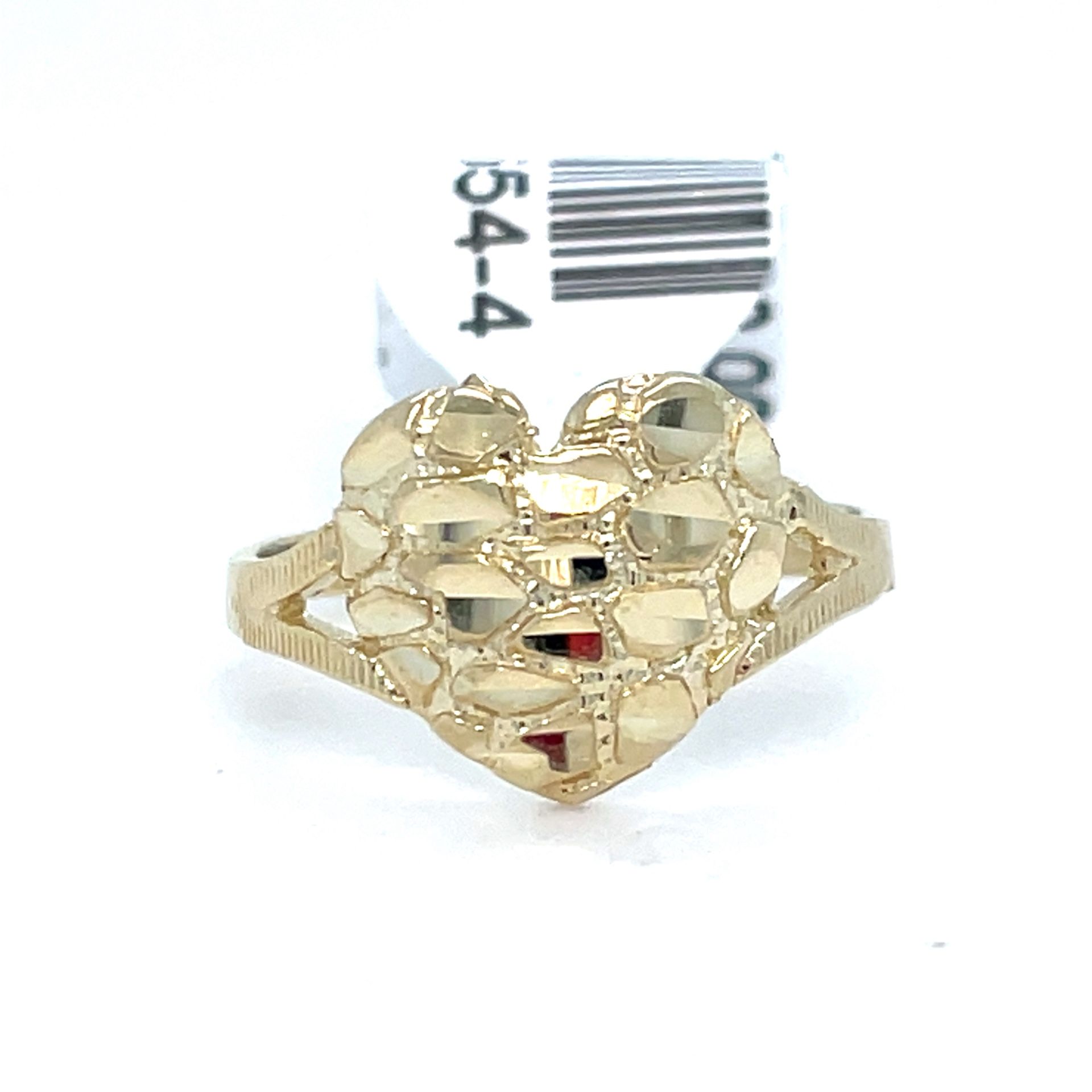 10Kt Yellow Gold Heart Nugget Ring 1.80g Size 6 204554/4