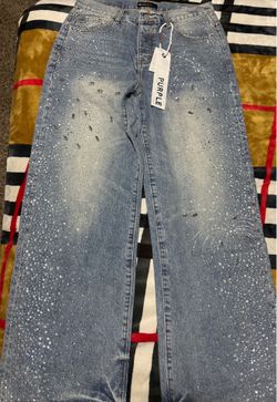 purple brand jeans rhinestone