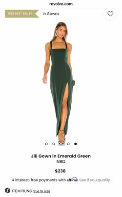 NWT Revolve • NBD - Jill Gown in Emerald Green | XS