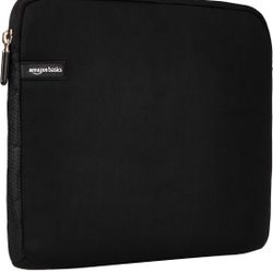 Amazon Basics 14-Inch Laptop Sleeve, Protective Case with Zipper - Black

