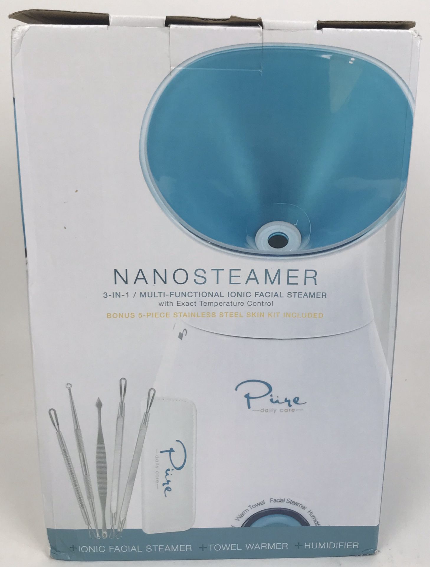 New NanoSteamer Large 3-in-1 Nano Ionic Facial Steamer with Precise Temp Control (Tarpon Springs)