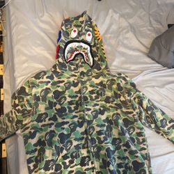 BAPE ABC CAMO SHARK FULL ZIP HOODIE MENS