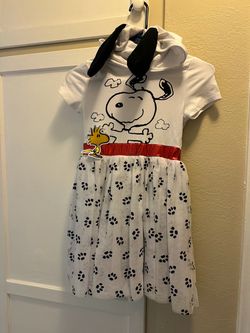 Snoopy Dress With Hooded Ears Size M 8 Little Girls Only Used Once