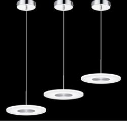 Modern Pendant Light Kitchen Light Fixtures Ceiling LED 6000K Dimmable Mini Chrome Plating Pendant Lights Pendant Lighting for Kitchen Island Bedroom