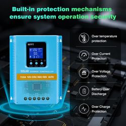 150A MPPT Solar Charge Controller with LCD Display