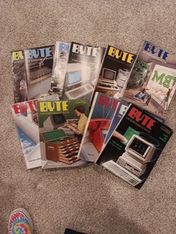 Vintage Byte magazines 1981=1982=1983