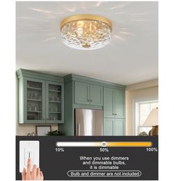 12 Inch Farmhouse Flush Mount Ceiling Light, 2 Light Industrial Close to Ceiling Light, Industrial Ceiling Lighting Fixture for Kitchen Hallway Bedroo