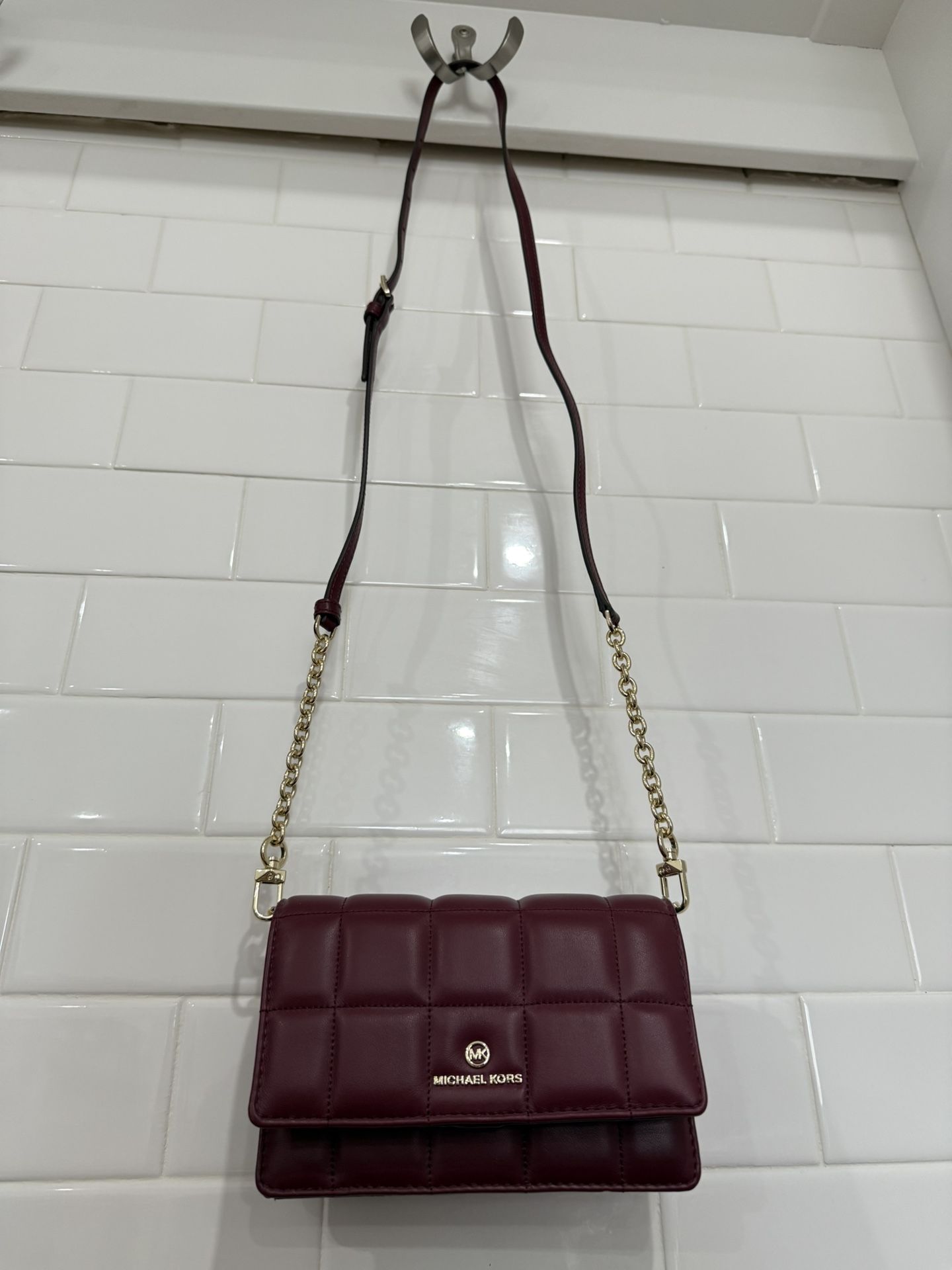 Michael Kors Quilted Crossbody Wallet Bag