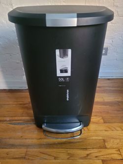Simplehuman 50L Black Pedal Trash Can