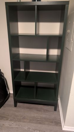 Dark Green Tall Bookshelf