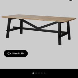 IKEA wooden dining table and bench 