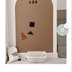 Kids Magic Playwall - Arch Magnetic Art Wall Decal Chalkboard W/ Dustless Chalk Crayons + Magnetic Holder 