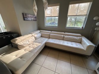 2 Pcs White Sectional Sofa