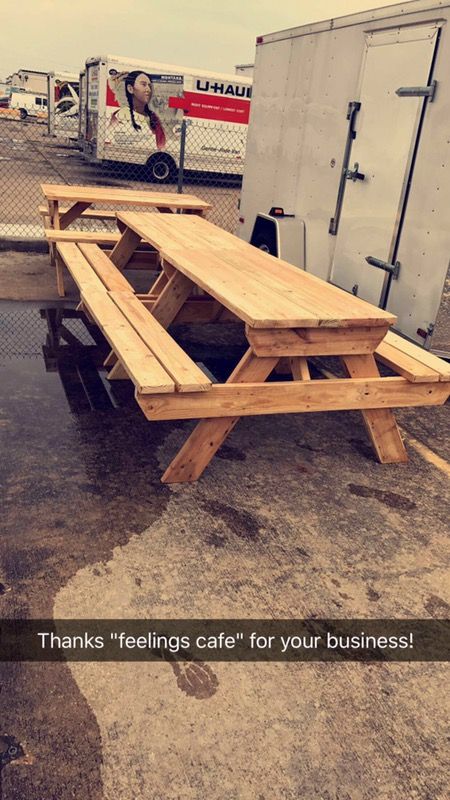 Picnic tables and outdoor furniture