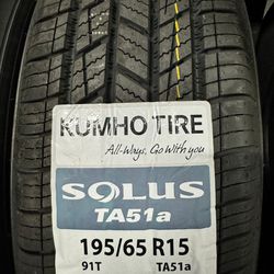 195/65r15 Kumho Tires Llantera new Tire shop Nuevas Llantas set