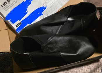 Black Leather Jazz Boot Dance Shoes