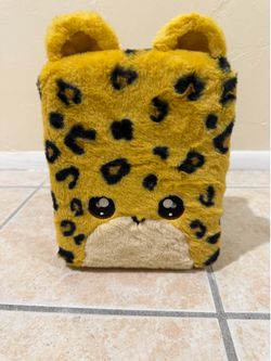 Na Na Na Surprise Yellow Hard Case Backpack Gold Red Leopard Print (Backpack only)