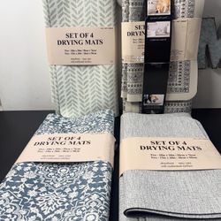 SET OF 4 DRYING MATS 
