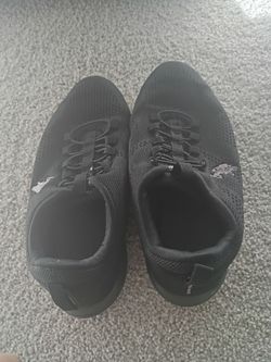 Black Knit Lace-Up Sneakers