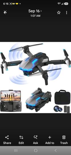 New in box photograph drones three cameras