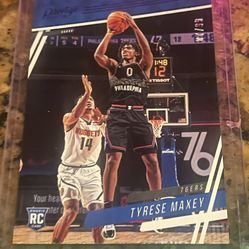 TYRESE MAXEY /99 2020 Panini Chronicles BLUE Basketball RC Basketball Card