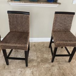 Wicker barstools