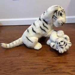 The Greatest Show On Earth Plush White Tiger w/Baby Cub Fiesta Stuffed Toy 14"
