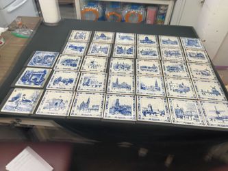 Vintage Christmas delft schoonhoven keramiek made in Holland ceramic tiles