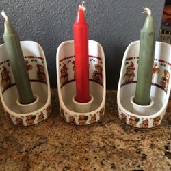 Christmas Candle Holders Set Of 3