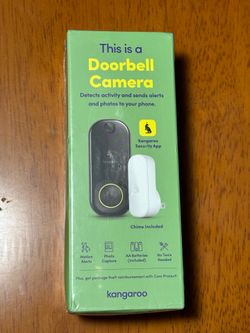 Kangaroo Doorbell Camera Wireless NEW for ONLY $20