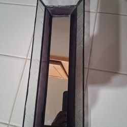 Rectangular Purple Stained Glass Art Jewelry Organizer