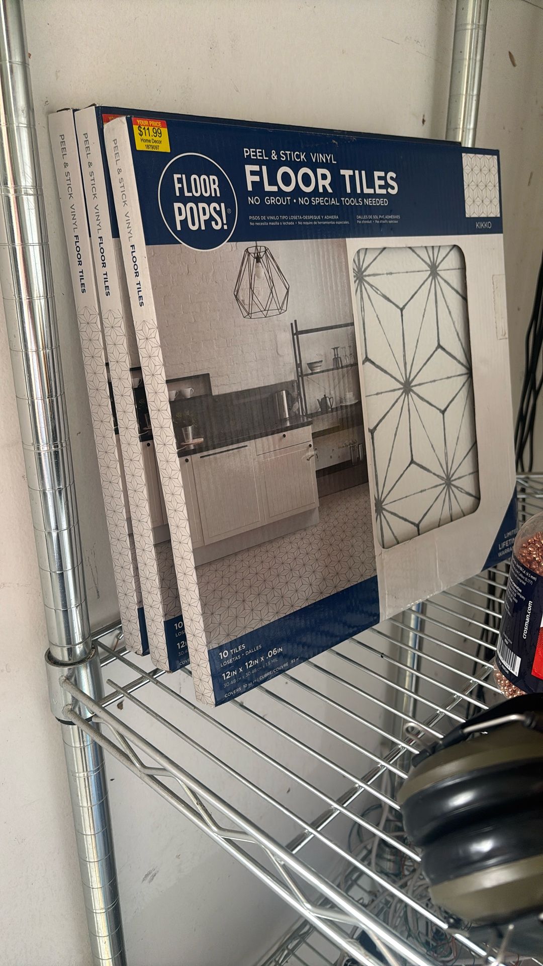 Peel & Stick Vinyl Floor Tiles 12x12