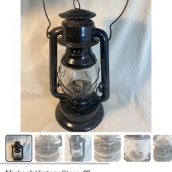 Smaller Sized Black Vintage Kerosene Lantern. 