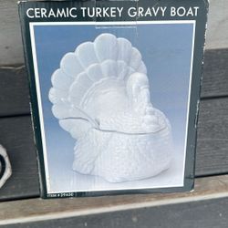Ceramic Turkey Gravy Boat 