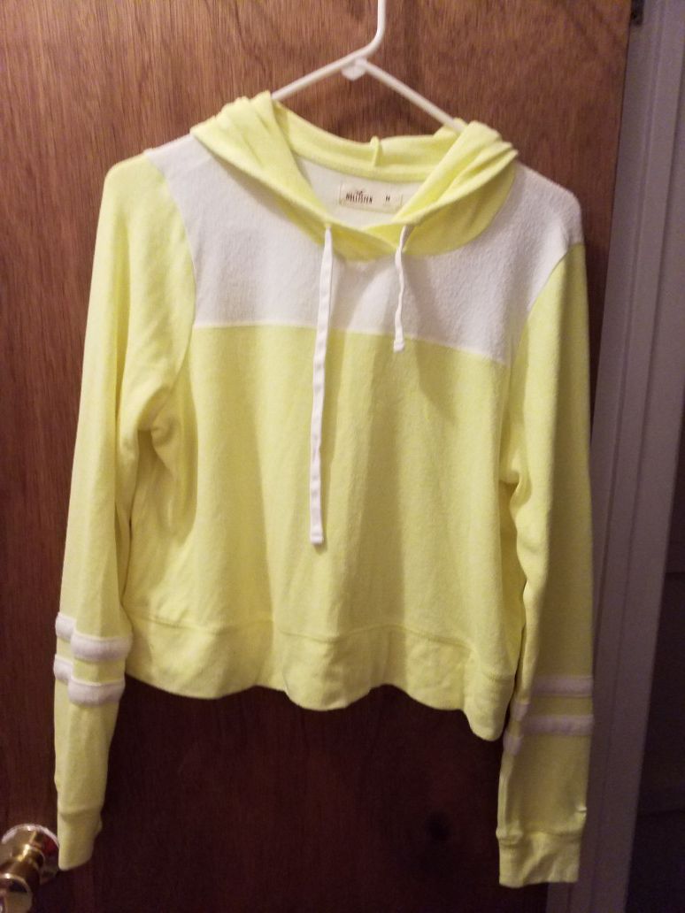 Hollister Bright Yellow Hoodie Size M