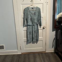 Woman's Teal Print Dress