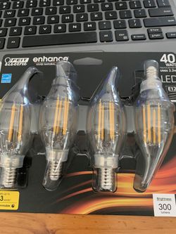 8- 40 Watt Candelabra LED, 2700k